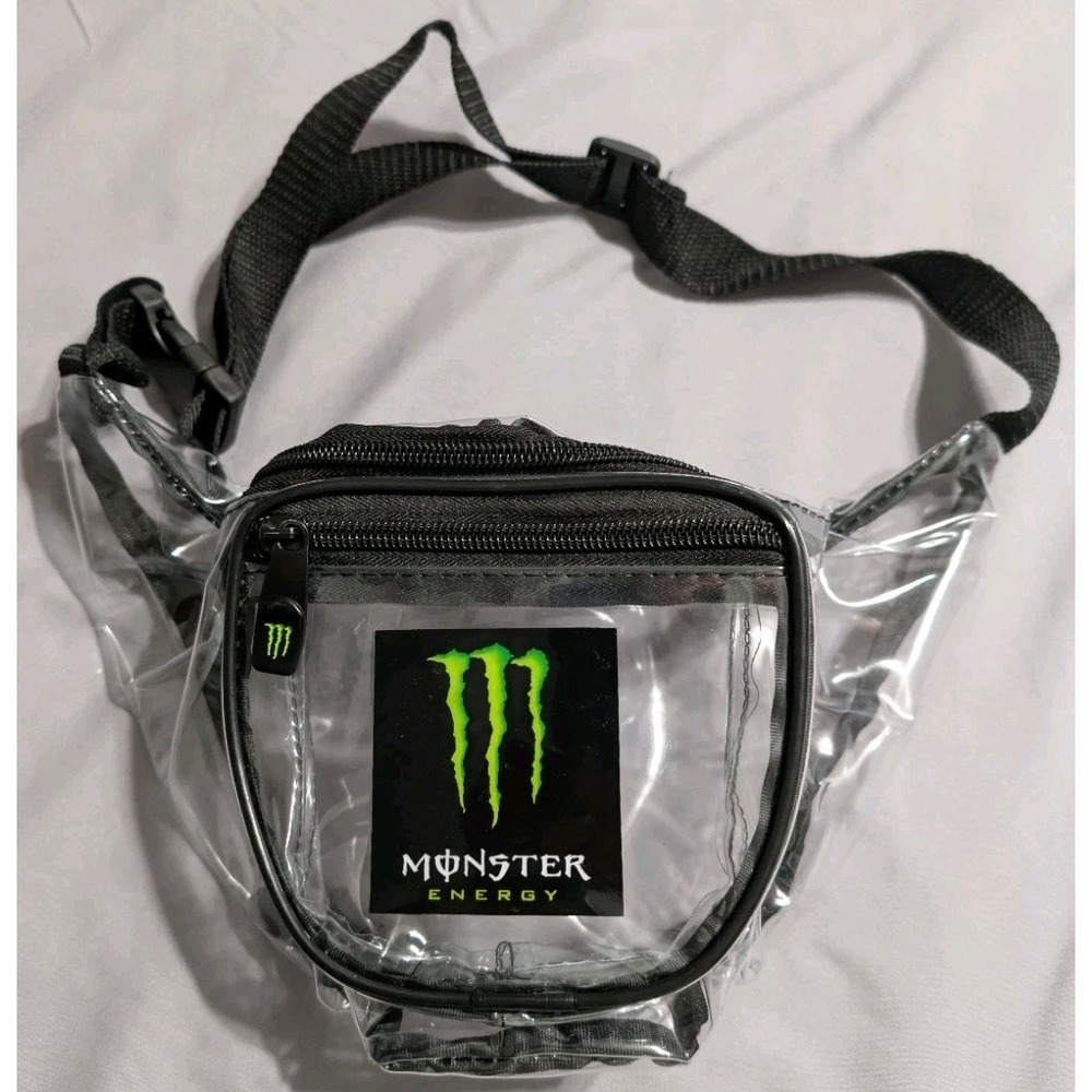 Monster Energy Clear Crossbody Waist Pack Transparent Stadium Approved Bag‎